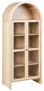 Üveges vitrin GLENWOOD 79 cm Világosbarna