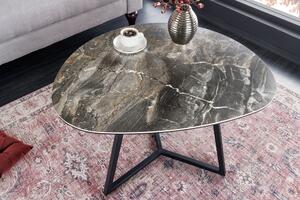 Dohányzóasztal MARVELOUS 70 cm kerámia és márvány taupe