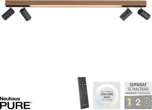 Paul Neuhaus modern spot lámpa pure-lines fekete világos fa pln6121-79