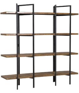 Négyszintes polcos elem COMPTON 165 cm Sötétbarna