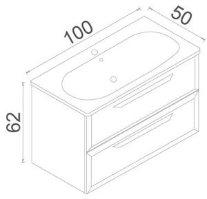 Nuvola mosdószekrény, 100 cm – TR785PNC1153
