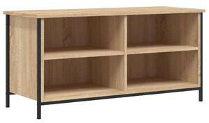 Sonoma-tölgyszínű szerelt fa fali tv-szekrény 100x40x50 cm