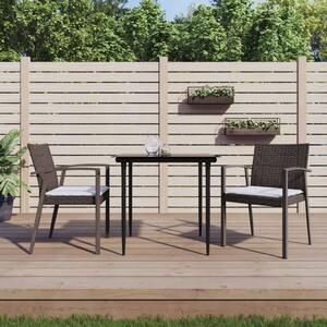 Kerti Étkezőgarnitúra - 3 részes - Polyrattan - Acél