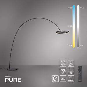 Paul Neuhaus modern állólámpa pure loop-bow fekete pln561-18