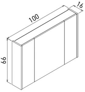 Side fürdőszobaszekrény, 100 cm – TR785PNC1178