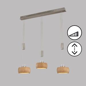 Fischer & Honsel modern skandináv függeszték shine-wood nikkel fhl61073