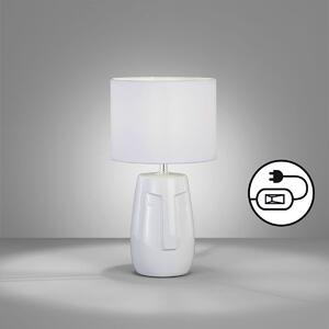 Fischer & Honsel modern asztali lámpa face fehér fhl50713
