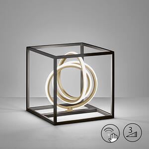 Fischer & Honsel modern asztali lámpa gisi fekete fhl50413