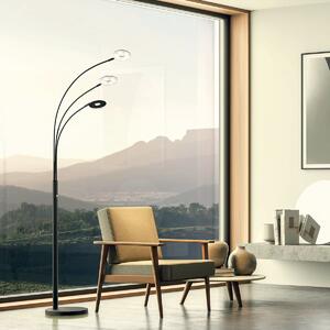 Fischer & Honsel modern állólámpa dent bézs fekete szürke fhl40400