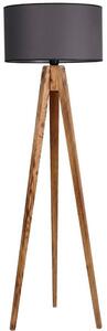 Sötétszürke-natúr színű állólámpa textil búrával (magasság 153 cm) Tripod – Opviq lights