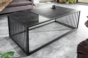 Dohányzóasztal ARCHITECTURE 100cm márvány megjelenés és füstölt üveg