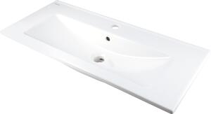 Deante Tubo, alászerelt kerámia mosdó 815x360x140 mm, fényes fehér, DEA-CTU_638M