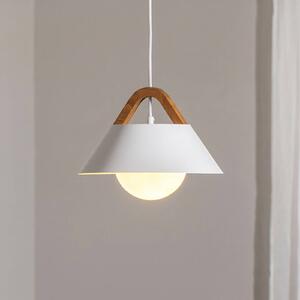 Luminex Funda lógó világítás, fehér, Ø 30 cm, 1 izzó, fém/üveg, dimmelhető, Fehér / opál, Nappali / Étkező, fém, Modern