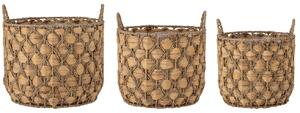 Három természetes szálas tárolókosár készlet Bloomingville Joleen 37/33/29 cm