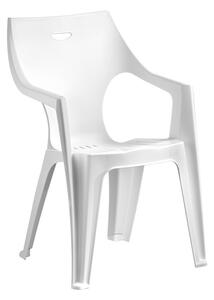 Santorini 4 személyes kerti bútor szett, fehér asztallal, 4 db Rodosz fehér székkel
