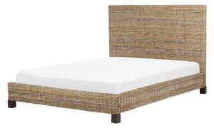 Ágy Rattan SALBRIS 140 x 200 cm Természetes