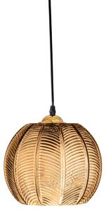 Barna üveg függőlámpa Bloomingville Adar 22 cm
