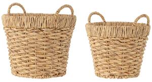 Két dekoratív vízi jácintos kosár készlet Bloomingville Meluna 34/39 cm
