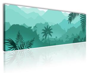 120x50cm - Mesebeli esőerdő vászonkép