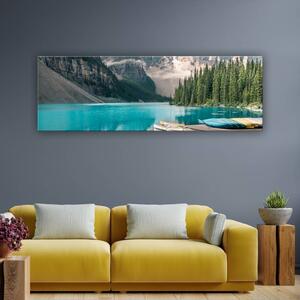120x50cm - Moraine tó Kanada vászonkép