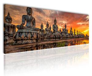 120x50cm - Buddha Naplemente Thaiföld vászonkép