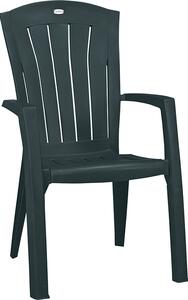 ALLIBERT SANTORINI műanyag kerti szék - sötétzöld (Méret: 61 x)