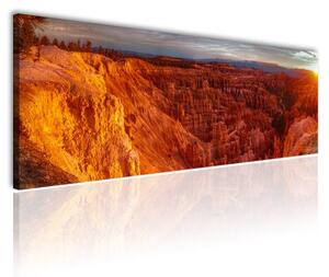 120x50cm - Napfelkelte a kanyonban vászonkép