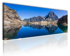120x50cm - Hegyi tó vászonkép