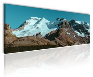 120x50cm - Havas hegycsúcs vászonkép