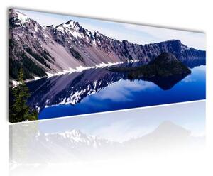 120x50cm - Kristály tiszta hegyi tó vászonkép