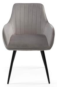 Kárpitozott szék Gala Velvet világos szürke