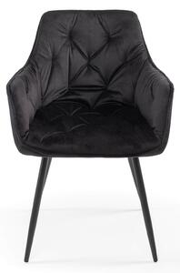 Kárpitozott szék Santos Velvet Fekete
