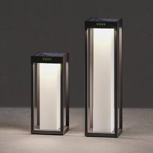 KLEWE LED napelemes lámpa RADIA MAXI MOON, antracit, 50 cm, IP65, Fekete, Alumínium, Modern