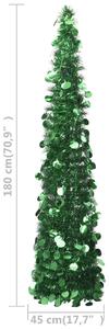 VidaXL zöld összecsukható PET műkarácsonyfa 180 cm