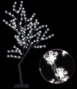 VidaXL cseresznyevirágos karácsonyfa 128 db hideg fehér LED-del 120 cm