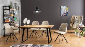HAWK étkező asztal, 77x90x150, tölgy/fekete