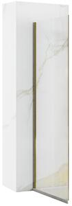 Rea Rapid, tömör fal Rapid zuhanykabinhoz 100 x 195 cm, 6 mm átlátszó üveg, arany profil, REA-K5625
