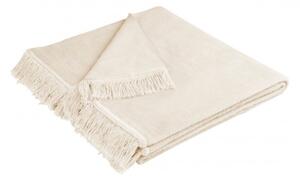 Cover Cotton S&P natúr kanapé takaró fehér