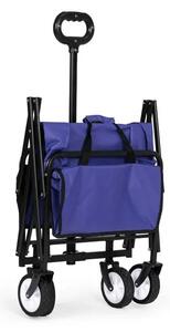 Wózek plażowy transportowy ogrodowy składany niebieski 48x90 cm multigarden
