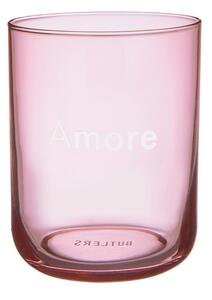 COLORATA vizes pohár, 'Amore', rózsaszín 350ml