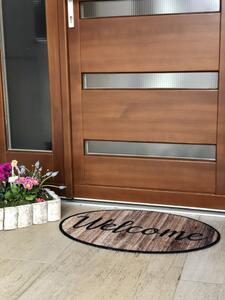 Prestige Shape welcome wood lábtörlő beige-barna