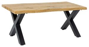 Dohányzóasztal WILD 90cm asztallap 30mm X-legs vadtölgy természetes megjelenésű