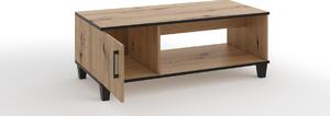 PHILIPE 2 TV asztal, 120x51,5x56, tölgy artisan/fekete