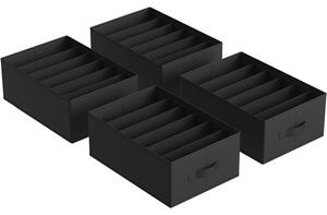 SONGMICS 4 db-os fiókos rendszerező, 42 x 30 x 17 cm, fekete
