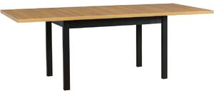 BUTORLINE Asztal MODENA 1 XL 80x140/220 grandson tölgy laminált / fekete