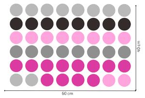 PIPPER. Falmatrica "Színes pöttyök" 5,5 cm Szín: Halvány rózsaszín