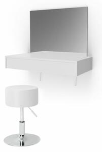 Vicco "Alessia" fésülködőasztal székkel, tükörrel, 90 cm, fehér