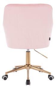 HR550K Rózsaszín modern velúr szék arany lábbal
