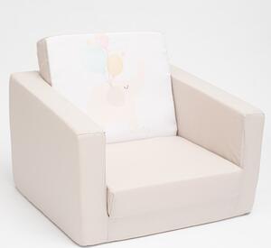Gyermek kihajtható fotel New Baby Elephant bézs