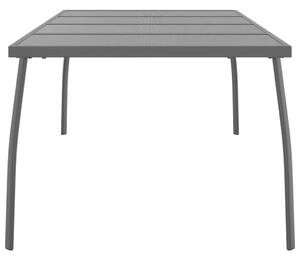 VidaXL antracitszürke acélhálós kerti asztal 200 x 100 x 72 cm